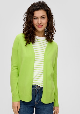 s.Oliver Knit Cardigan in Green: front