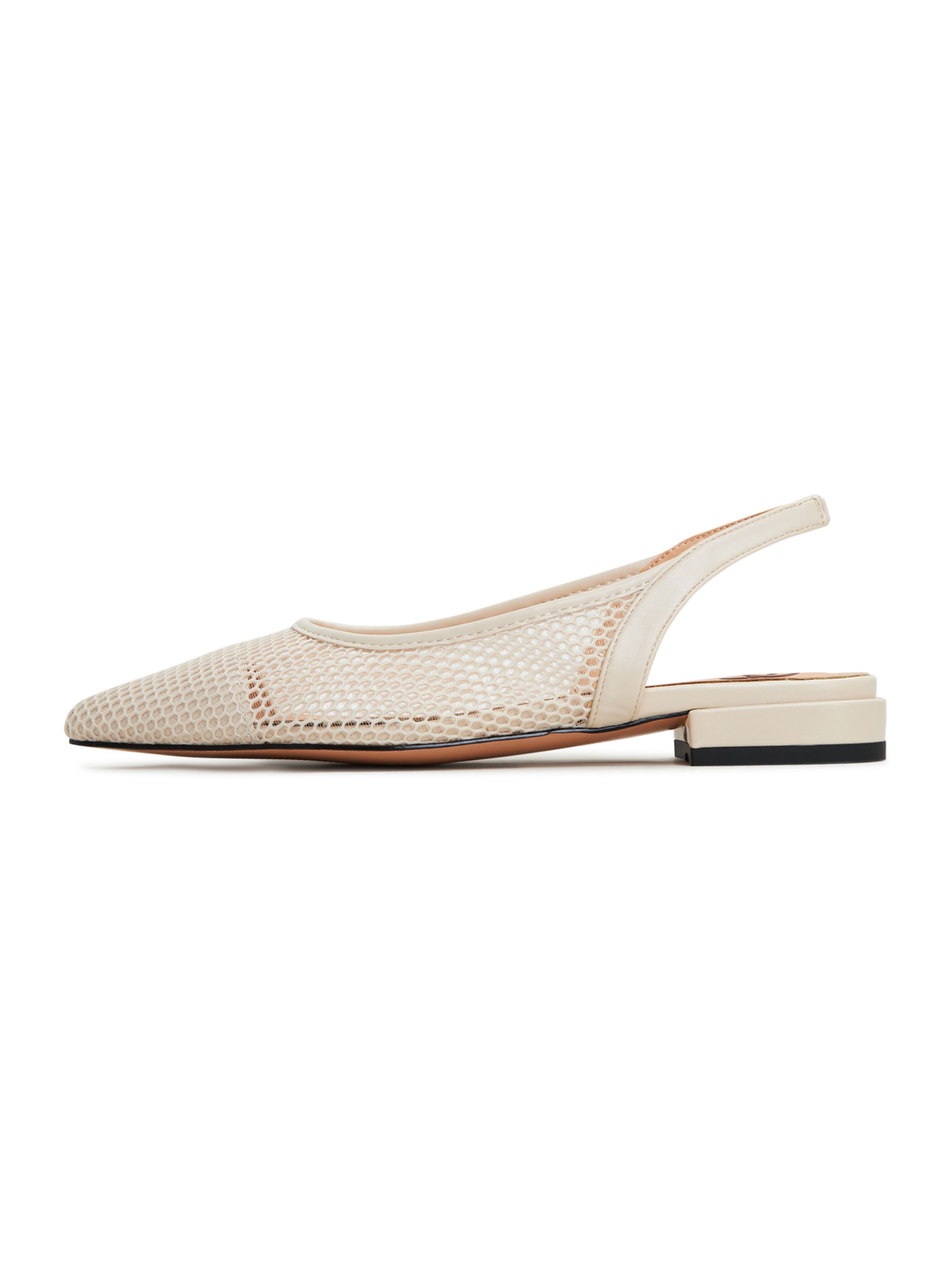 CESARE GASPARI Ballet Flats in Beige: front