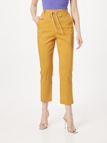 PATRIZIA PEPE Regular Chino Pants in Yellow: front