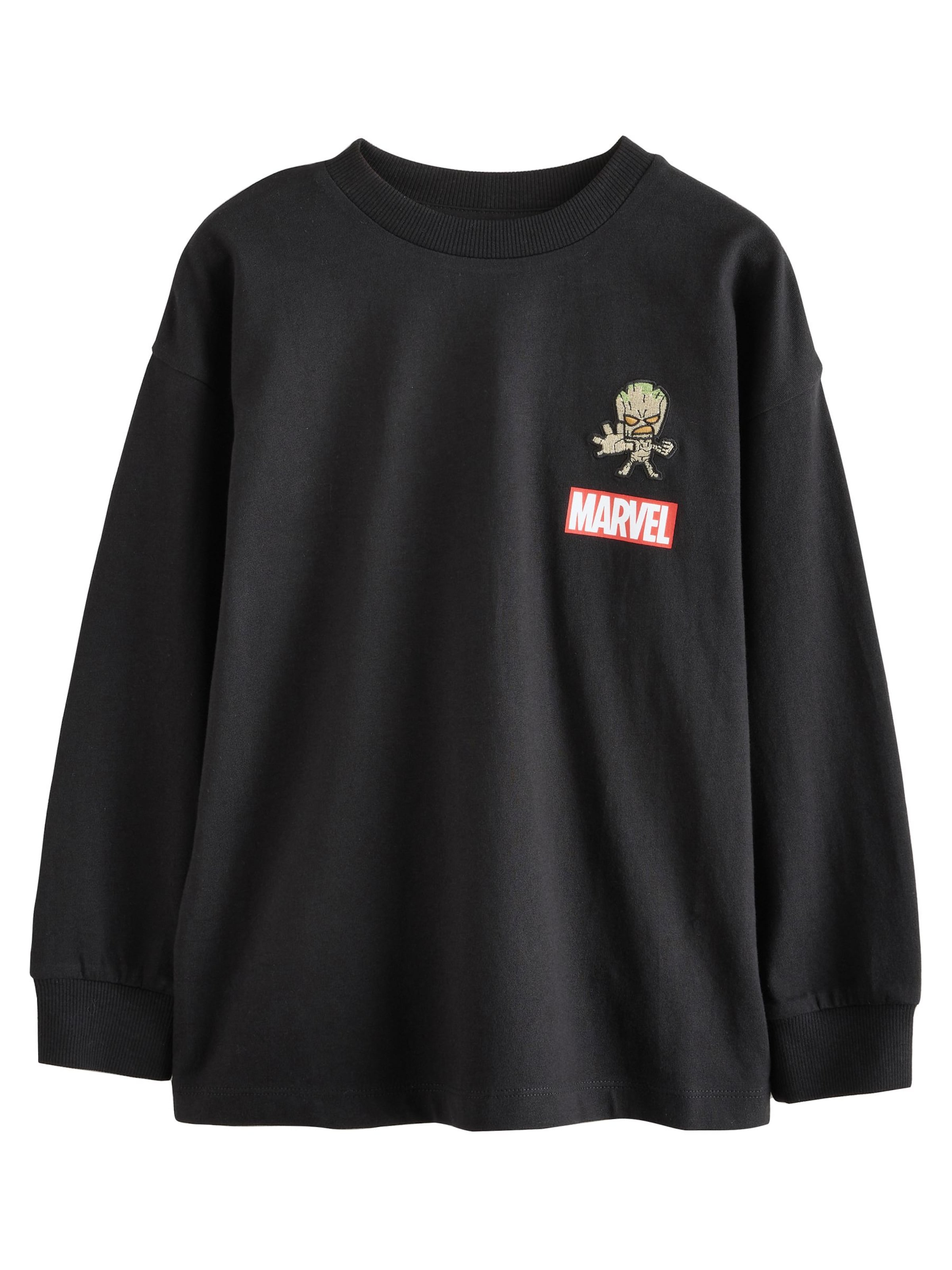 Next Тениска 'Guardians of the Galaxy Groot' в черно: отпред