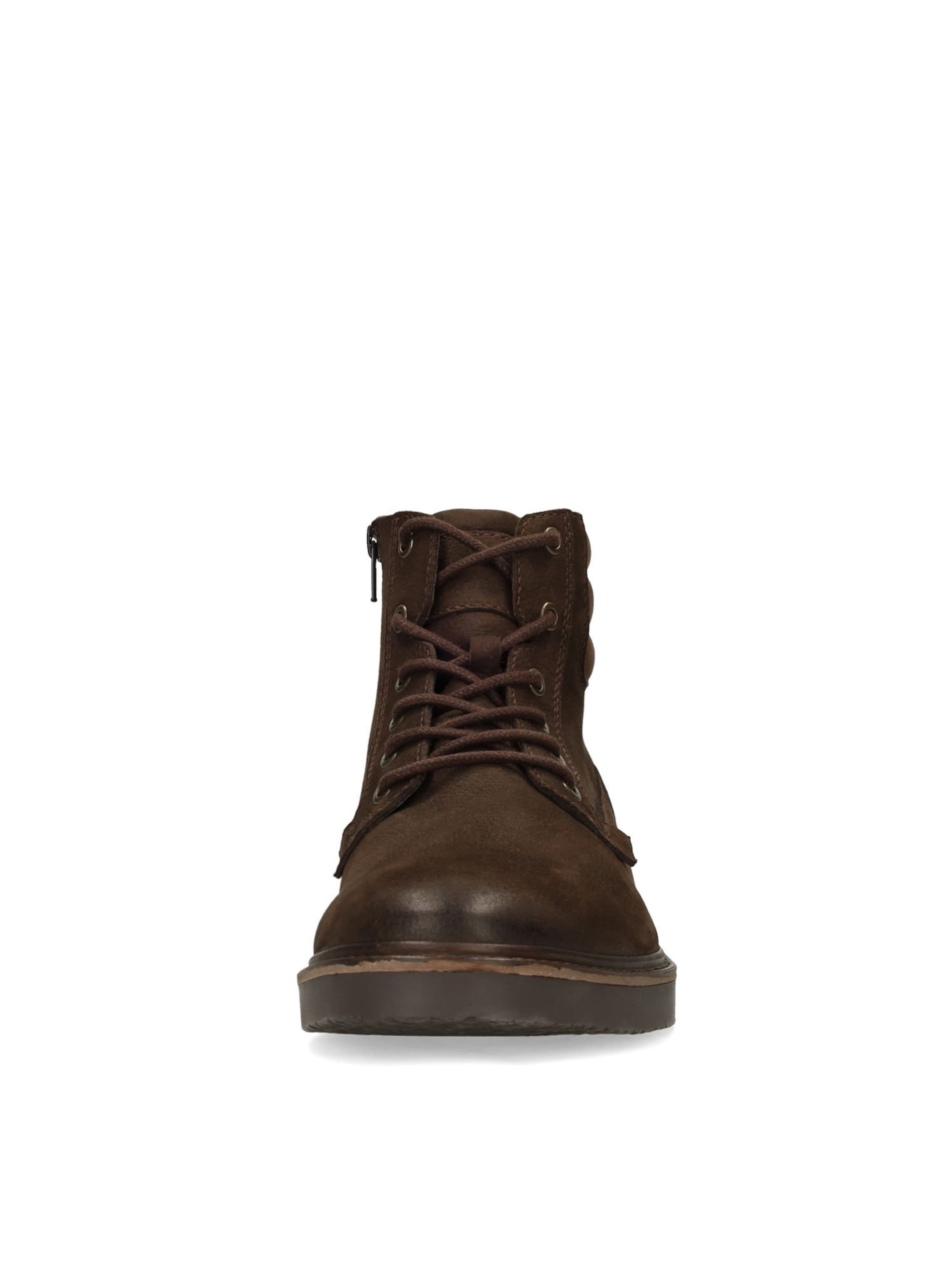 Bottines à lacets no stress en marron
