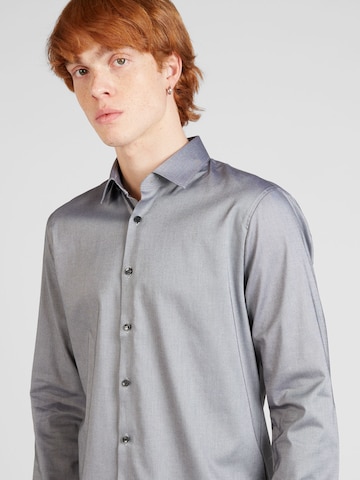 OLYMP - Slim Fit Camisa em cinzento