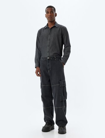 Koton Regular fit Button Up Shirt in Black