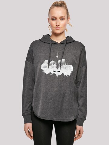 F4NT4STIC Sweatshirt 'Cities Collection - Berlin skyline' in Grijs: voorkant