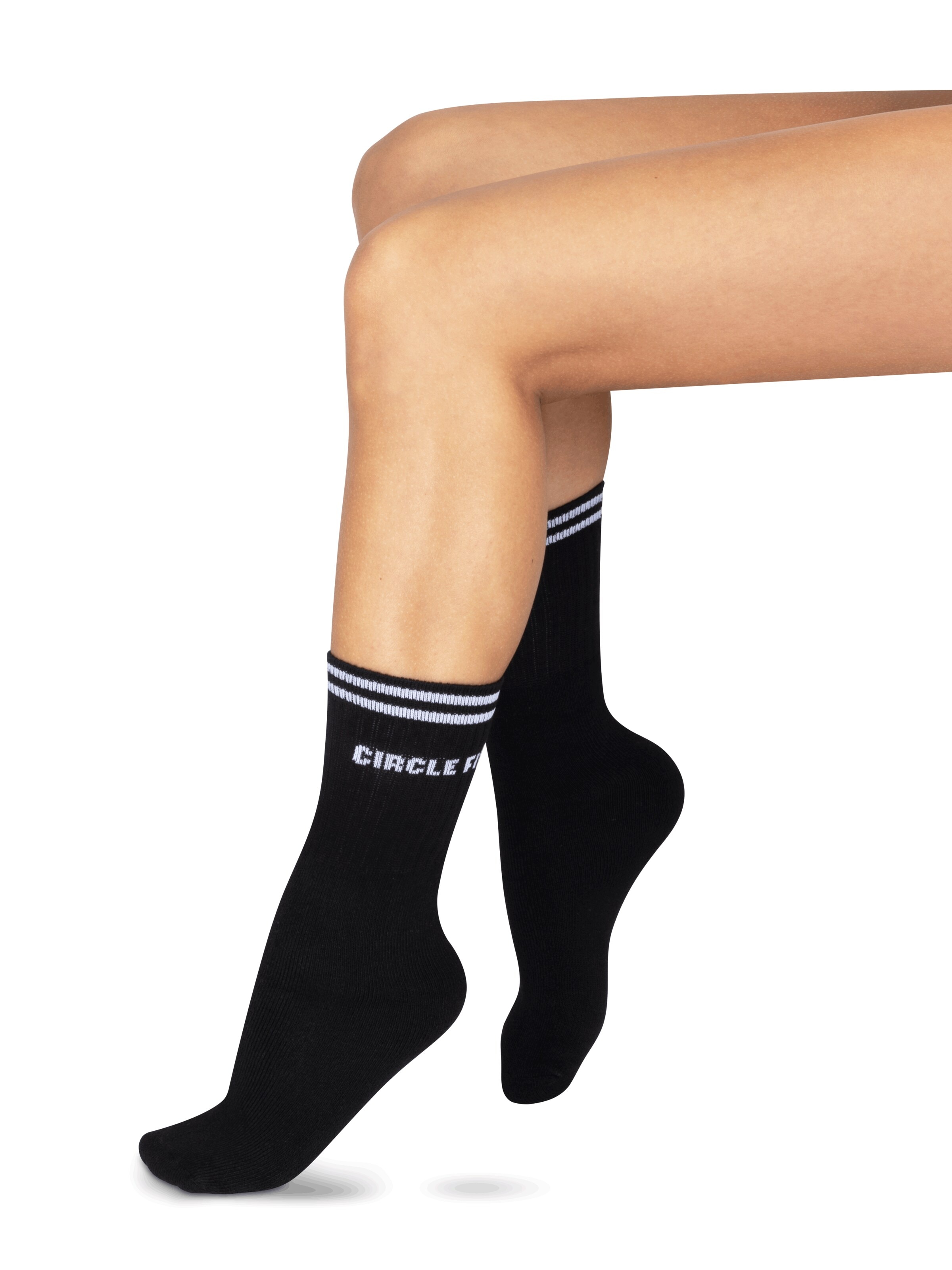 Circle Five Socks '4 Paar Sportsocken / Tennissocken' in Black: front