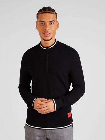 HUGO Sweater 'Saikk' in Black: front