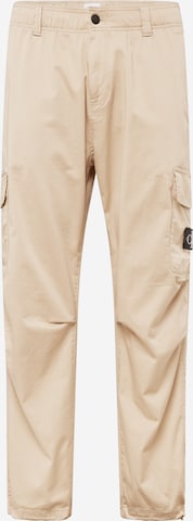 Pantalon cargo 'Essential' Calvin Klein Jeans en beige : devant