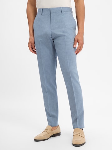 Coupe slim Pantalon à plis 'H-Genius' BOSS en bleu : devant