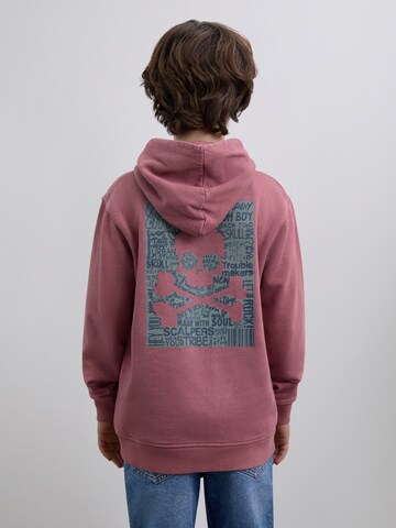 Scalpers Mikina 'Typeskull' - Červená