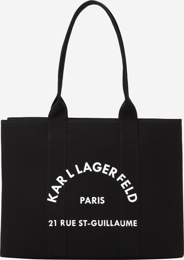 Karl Lagerfeld "Shopper" tipa soma, krāsa - melns / balts, Preces skats