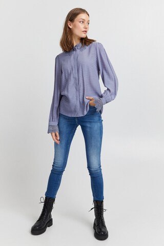 PULZ Jeans Bluse 'CANNY' in Blau
