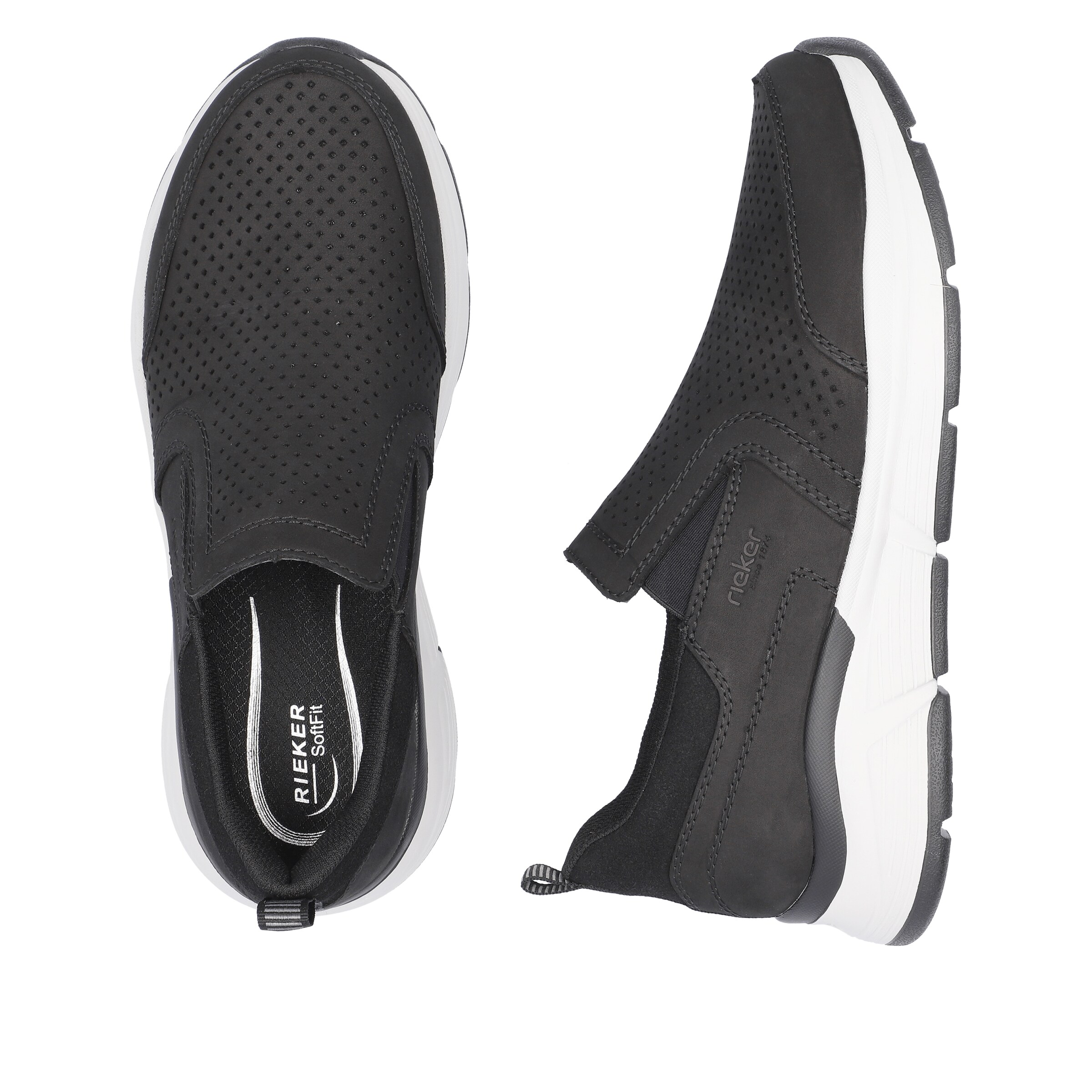 Rieker Slipper in Schwarz