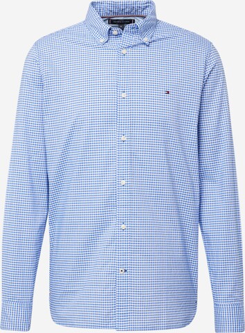 Coupe slim Chemise TOMMY HILFIGER en bleu : devant