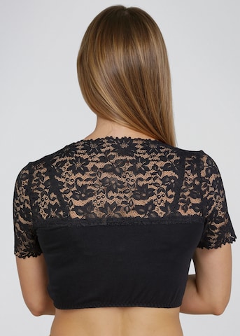 Blouse folklorique 'Bahamas' SPIETH & WENSKY en noir