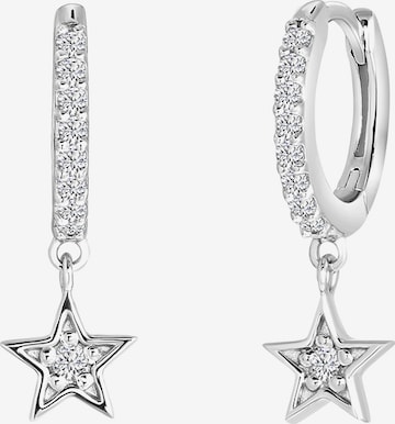 Boucles d'oreilles Lucardi en argent : devant