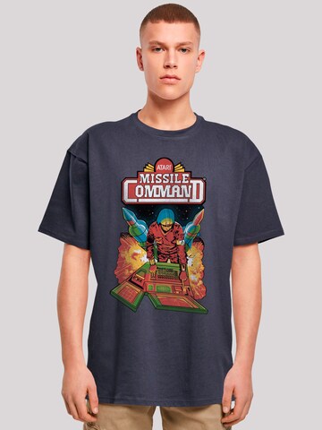 F4NT4STIC Shirt 'Arcade Game Atari Retro' in Blauw: voorkant