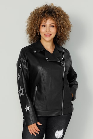 MIAMODA Between-Season Jacket in Black: front