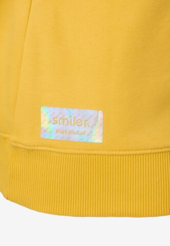 smiler. Sweatshirt 'Happy' in Gelb