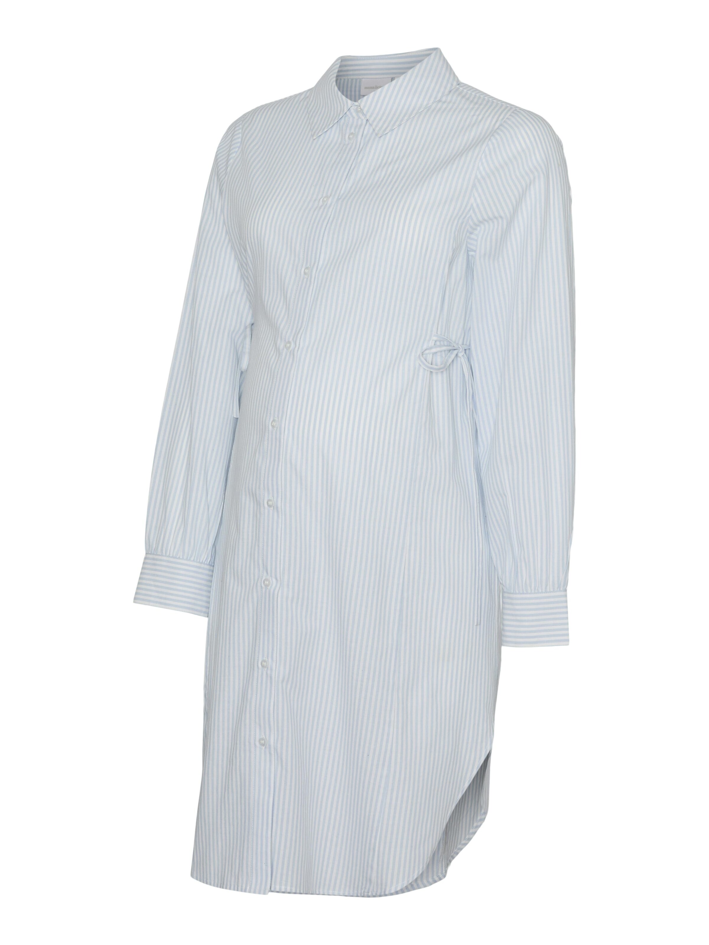 MAMALICIOUS Kleid 'MLLETICIA LIA L/S WO STRING SHIRT D'‌‌‌‌‌‌‌‌‌ in Weiß: Vorderseite