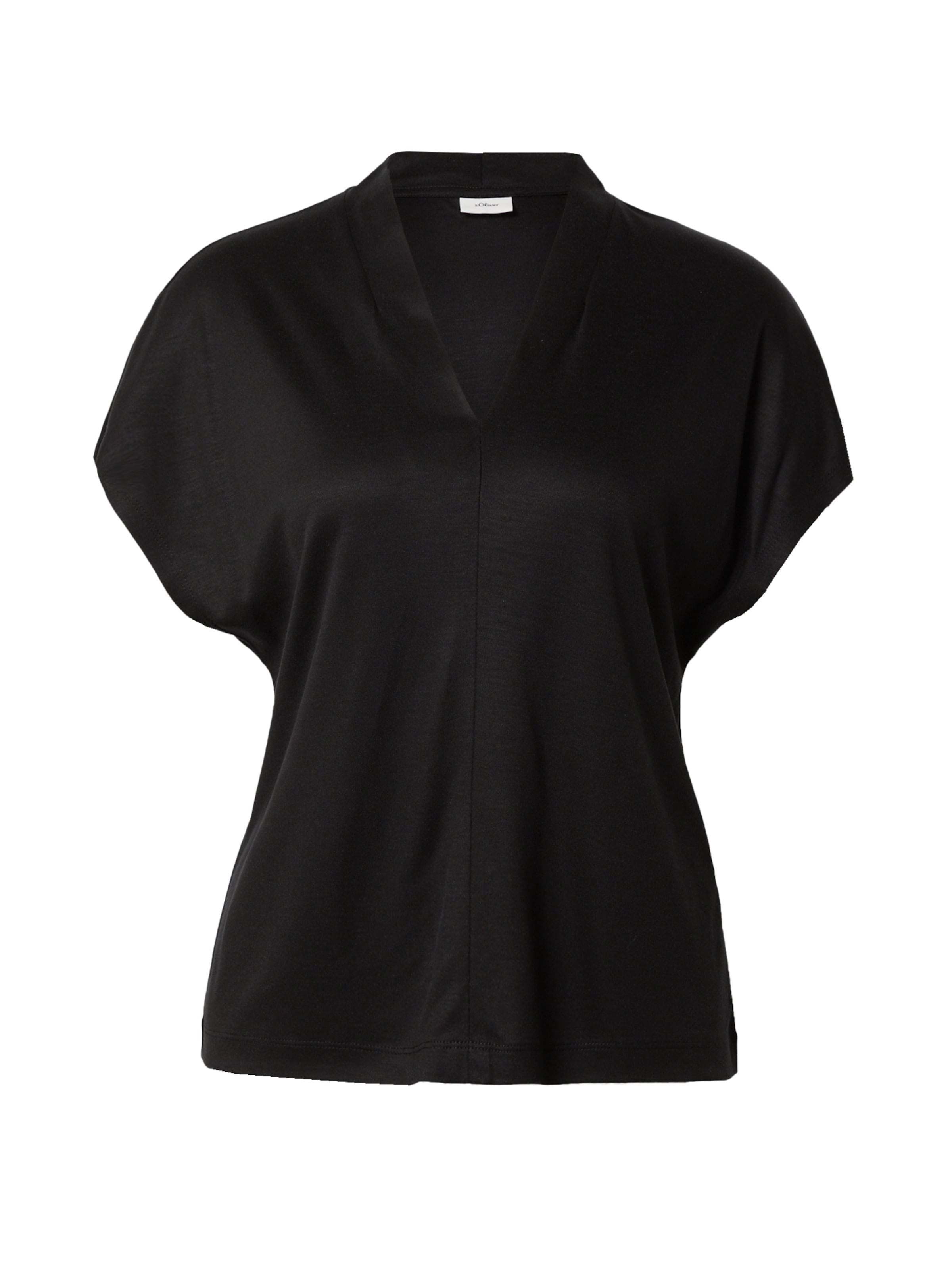 s.Oliver BLACK LABEL Bluse in Schwarz: Vorderseite