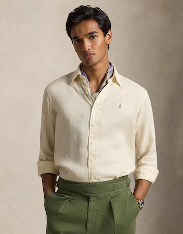 Polo Ralph Lauren Regular Fit Hemd in Beige: Vorderseite