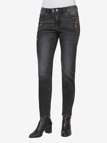 Linea Tesini by heine Slim fit Jeans in Black: front