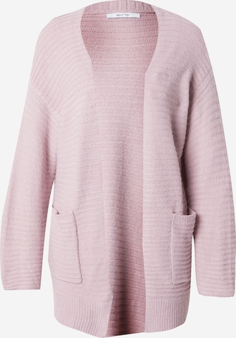 ABOUT YOU Knit Cardigan 'Theodora' in Pink: front