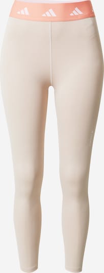 ADIDAS PERFORMANCE Pantalon de sport 'Techfit' en beige / pêche / blanc, Vue avec produit