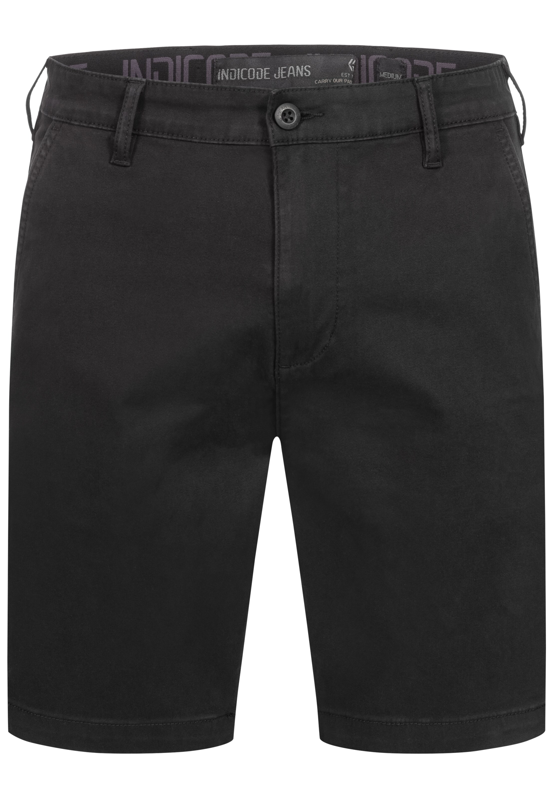 INDICODE JEANS Shorts 'Seven' in Schwarz: Vorderseite