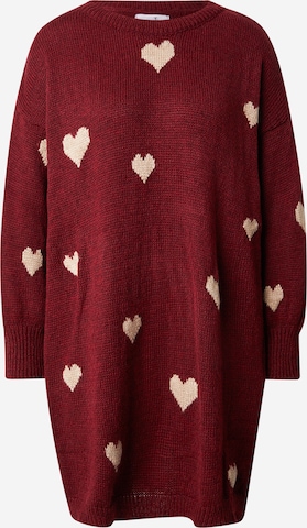 HailysPletena haljina 'Ra44iney' - crvena boja: prednji dio