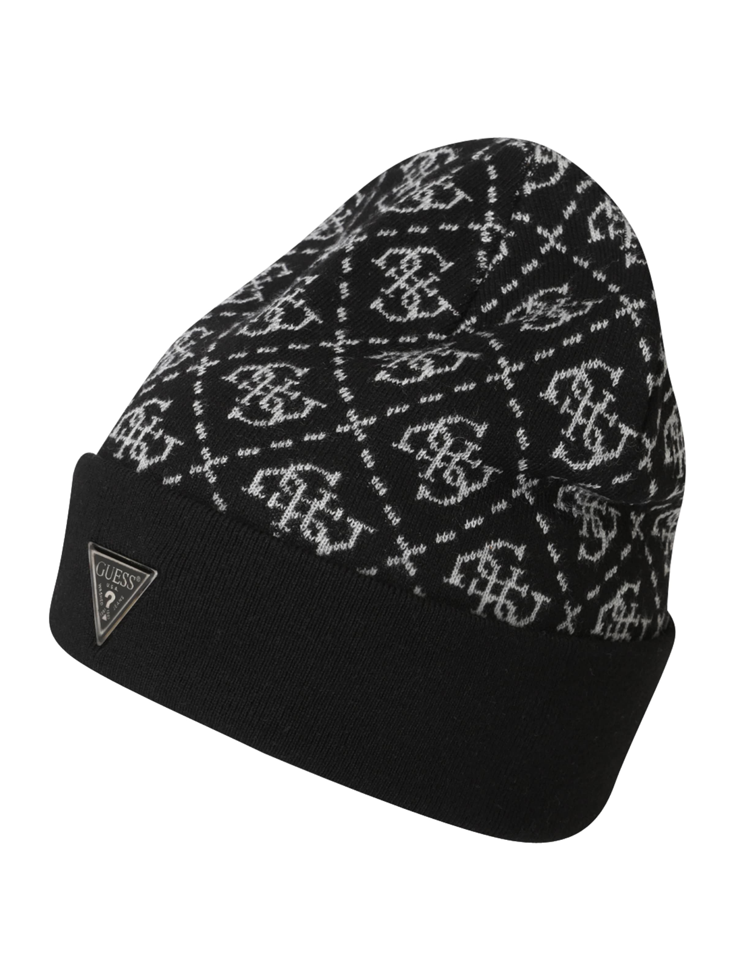 világosszürke / fekete GUESS Sapka '4G BEANIE', Termék nézet