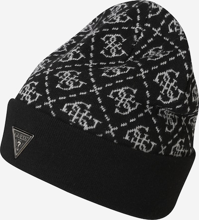 Megzta kepurė '4G BEANIE' iš GUESS, spalva – šviesiai pilka / juoda, Prekių apžvalga
