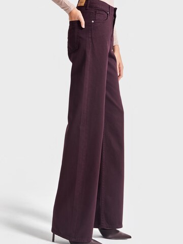 IT'S BASIC Regular Jeans 'Straight Mid Rise Jeans - Burgundy' in Red