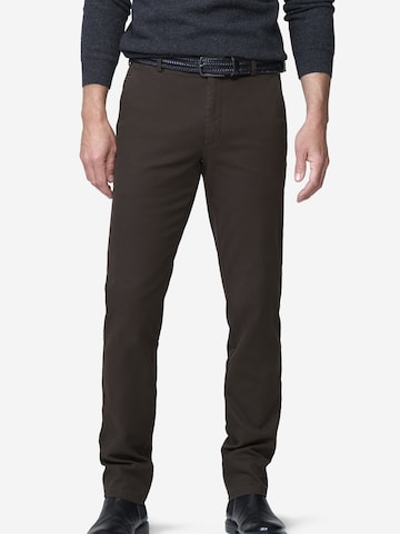 Regular Pantalon chino 'Bonn 2-5627' MEYER en marron : devant