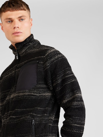 INDICODE JEANS Fleece Jacket 'Arwen' in Black