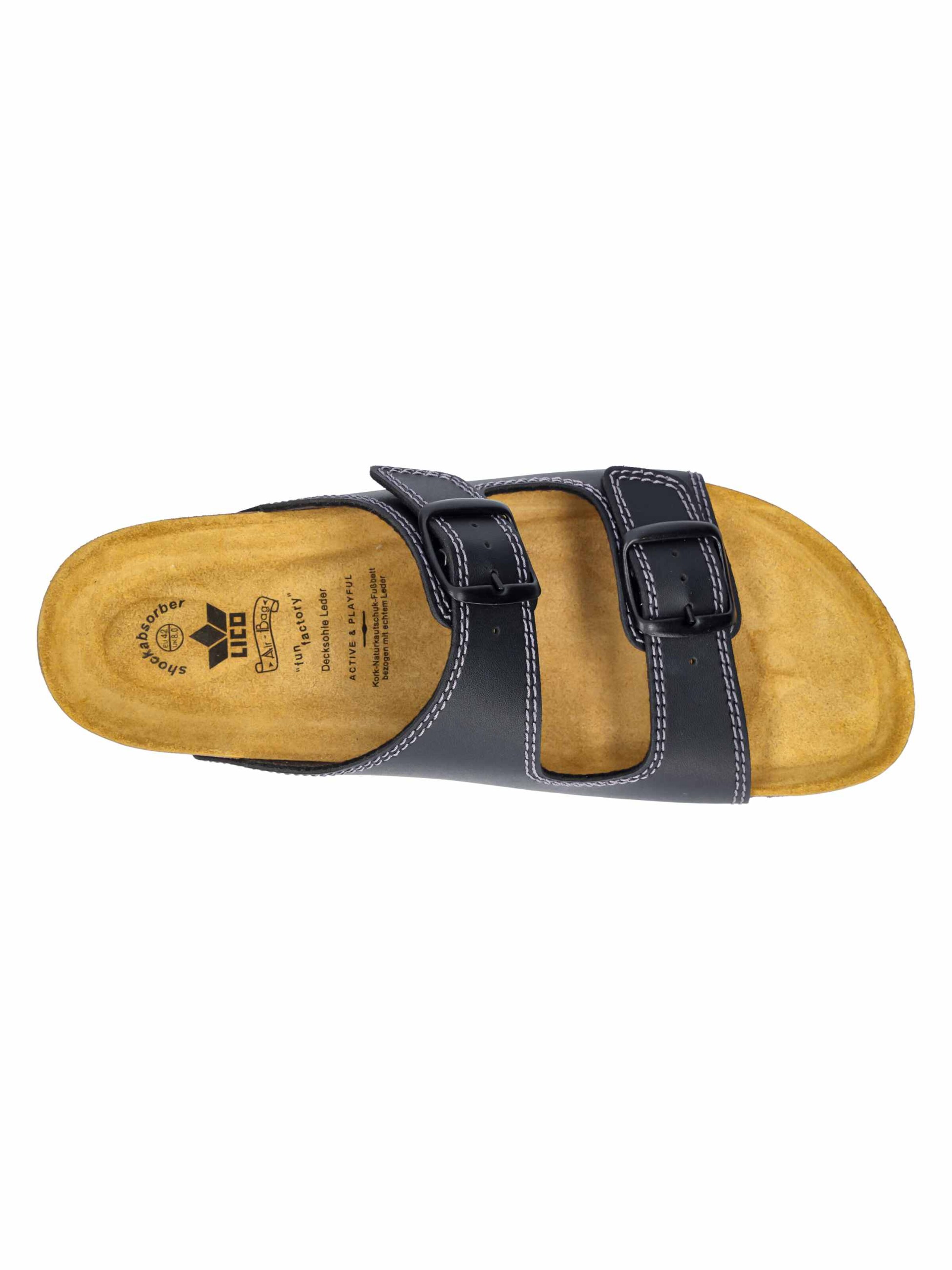 LICO Pantolette 'Bioline' in Schwarz