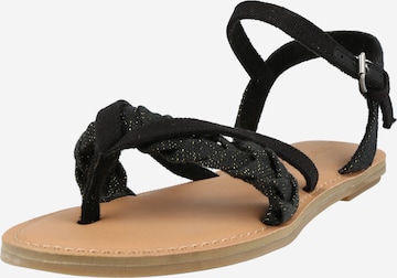 TOMS T-bar sandals 'LEXIE' in Black: front