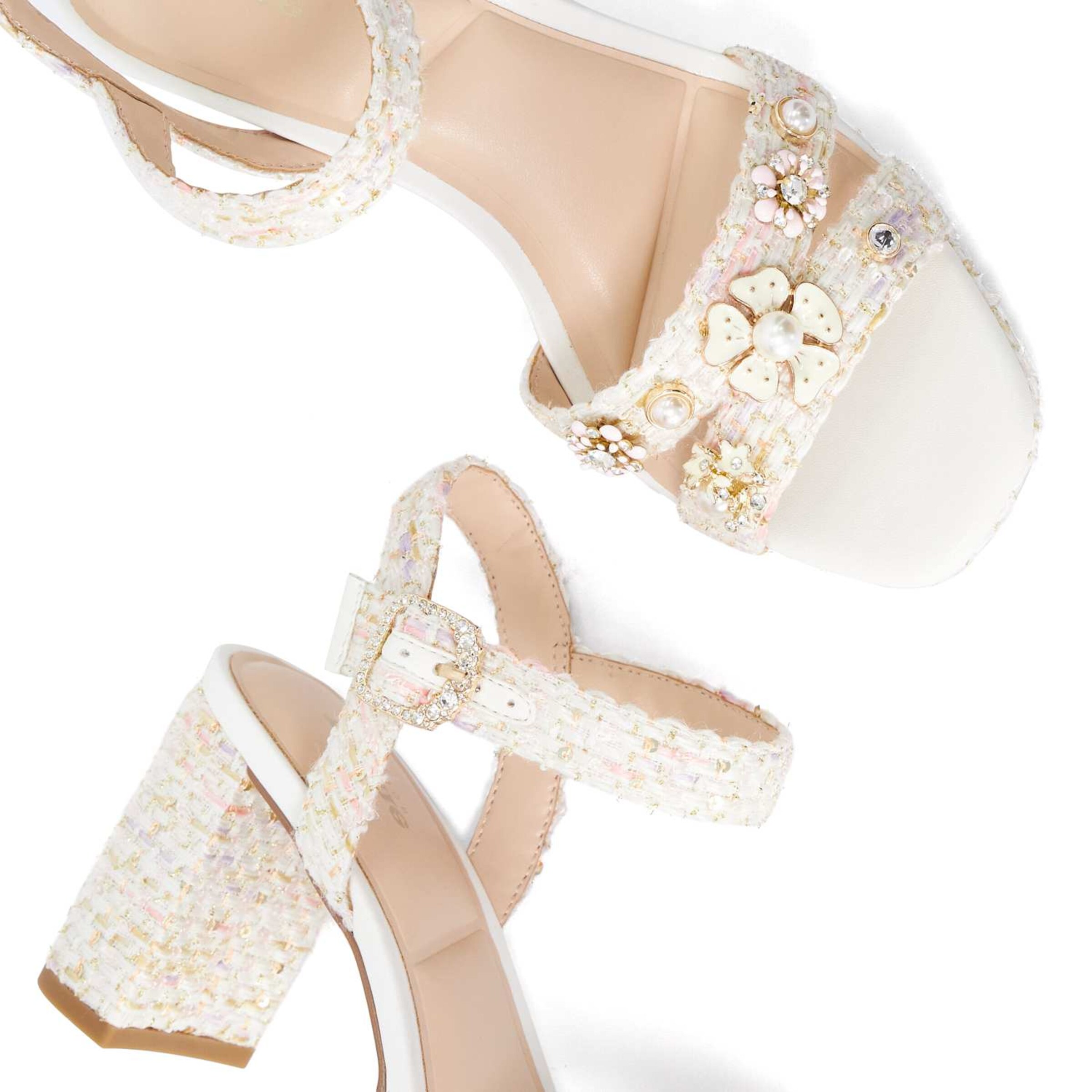 Dune LONDON Strap Sandals 'Manifests' in White
