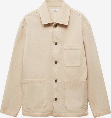 MANGO TEEN Regular fit Button Up Shirt 'Over3' in Beige: front