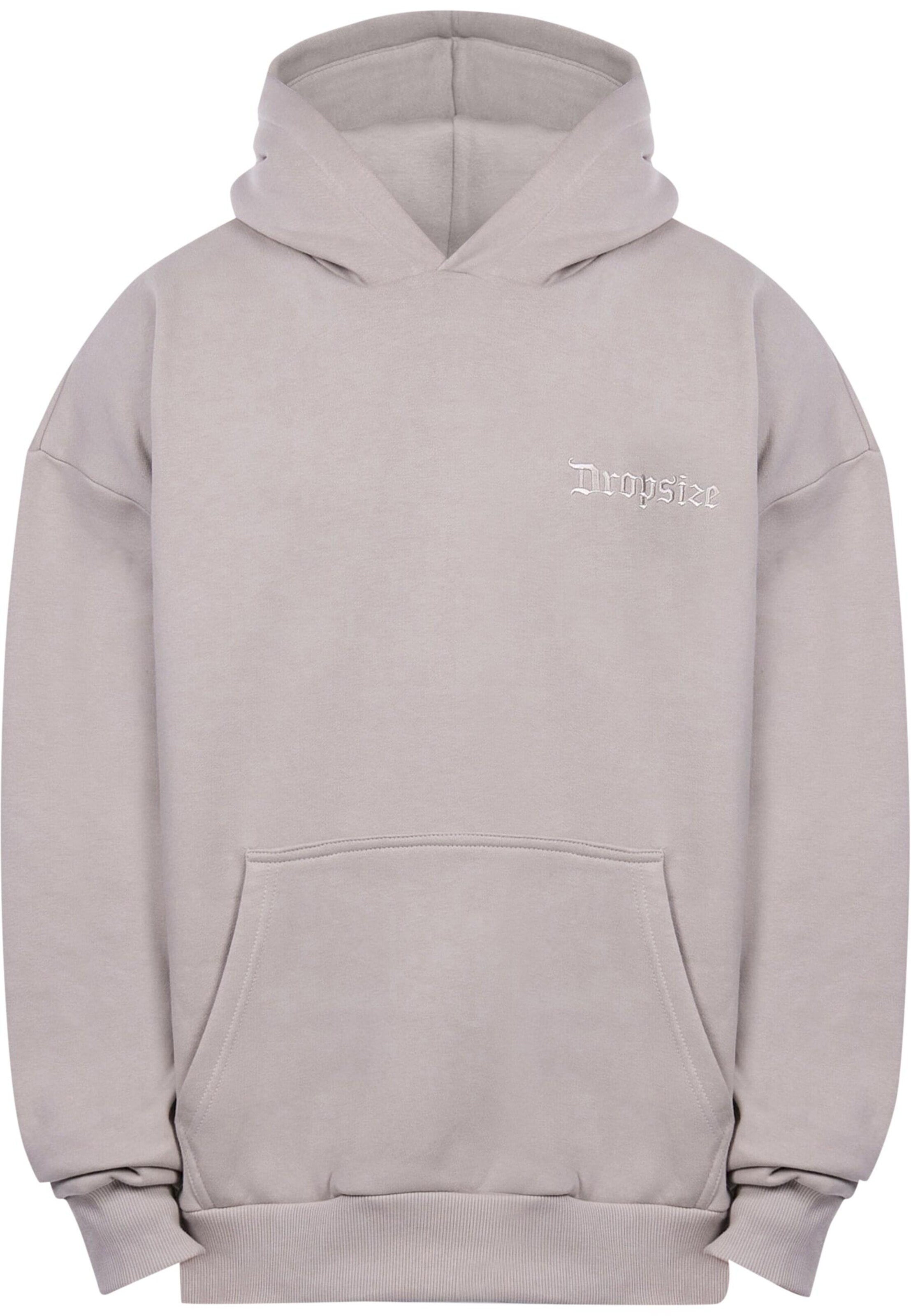Sweat-shirt 'Embo' Dropsize en gris : devant