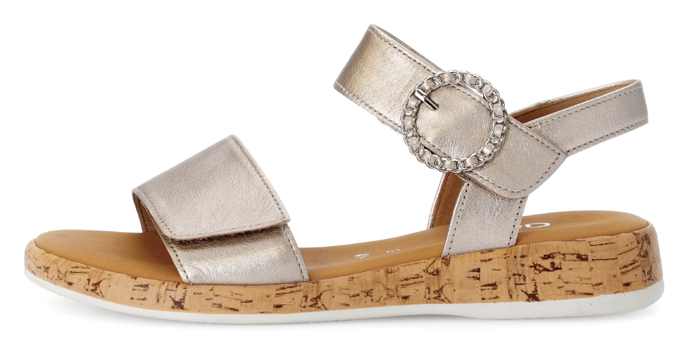 GABOR Strap sandal in Gold: front