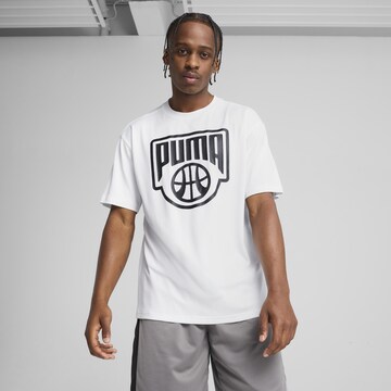 PUMA Performance shirt 'Posterize' in White: front