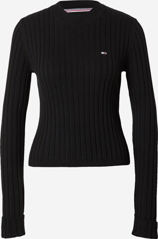 Tommy Jeans Sweater in Black: front