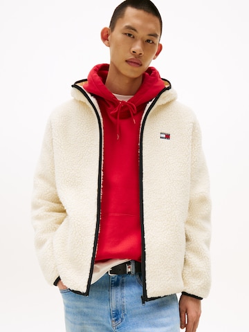 Veste en polaire Tommy Jeans en beige : devant