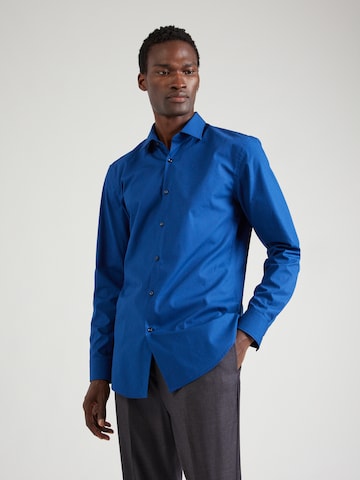 HUGO Red Slim fit Button Up Shirt 'Jenno' in Blue: front