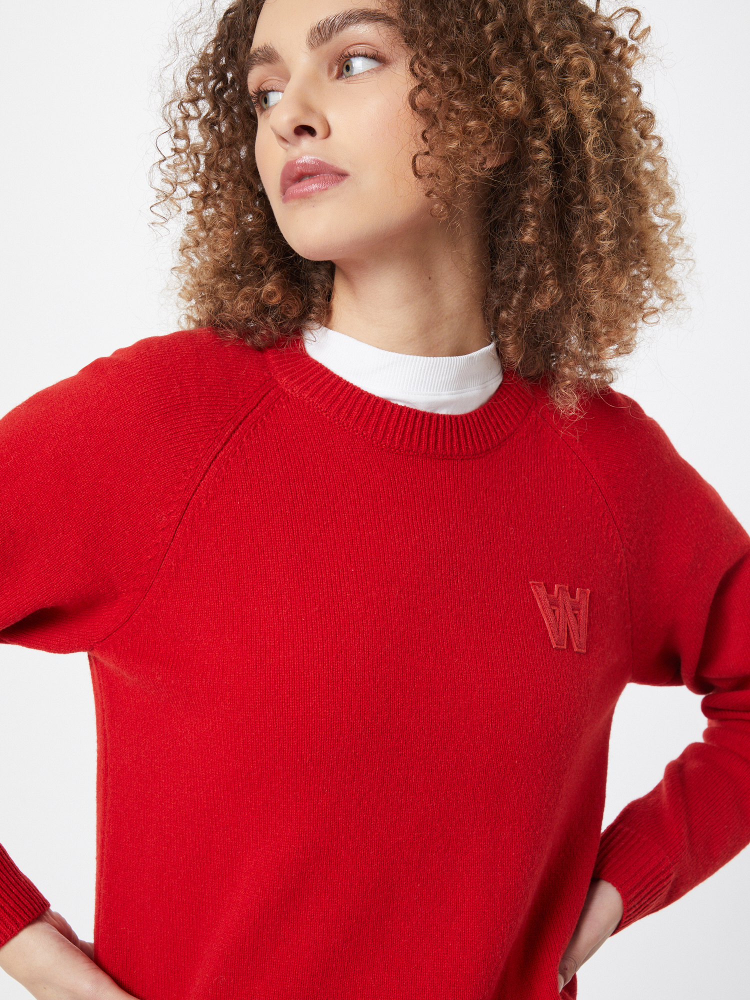 WOOD WOOD Pullover Asta in Hellrot 
