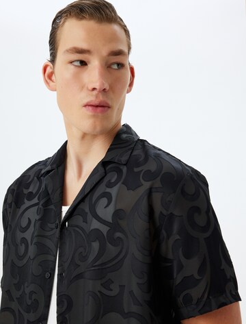 Koton Regular fit Button Up Shirt in Black