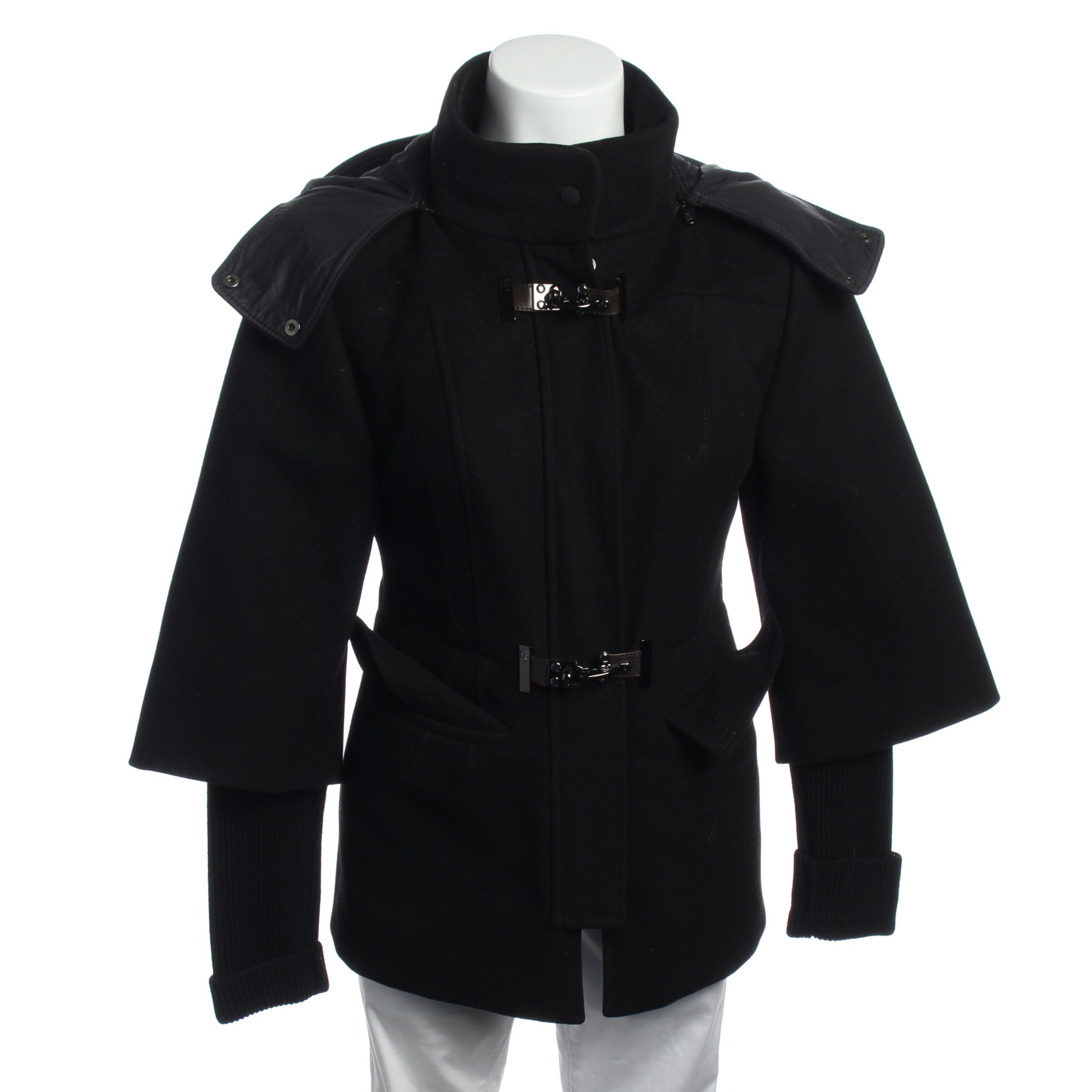 Fay Jacket & Coat in S in Black: front