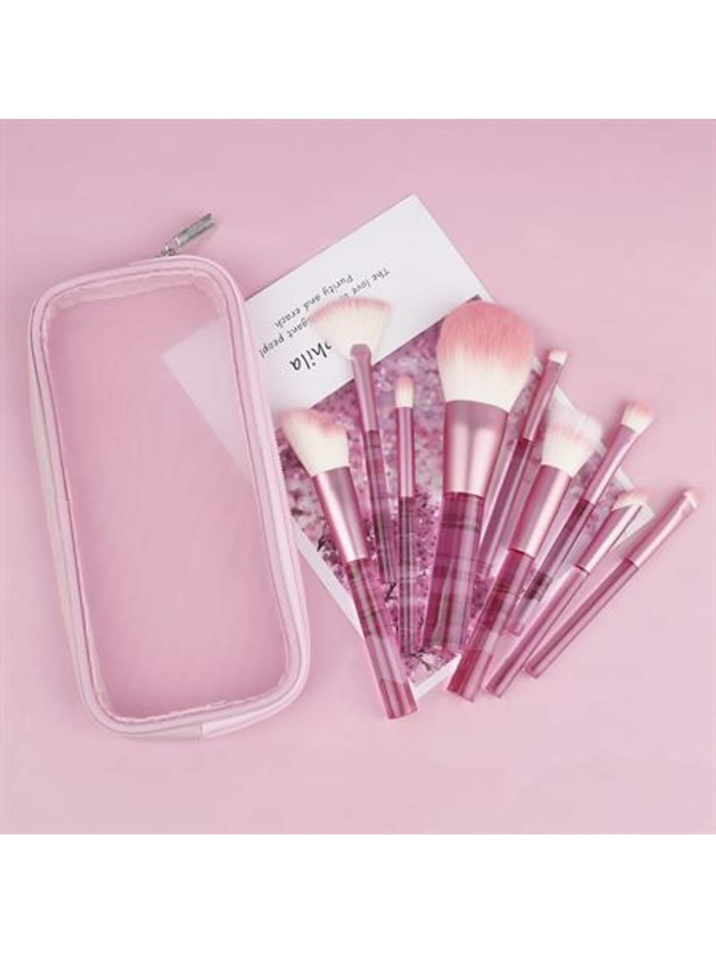 Technique Pro Smykkesæt 'Technique PRO Translucent Perfection Makeup Brush Set - 9 Makeup Brushes with Bag (PINK)' i blandingsfarvet