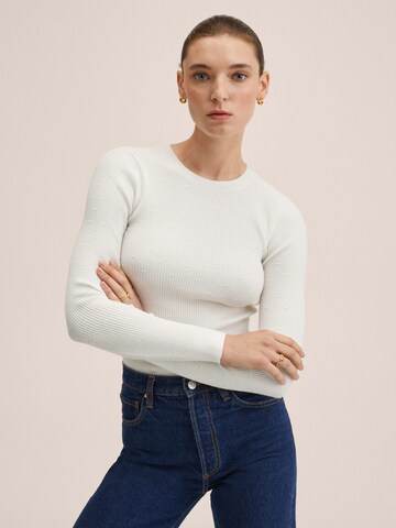 MANGO Sweater 'EDURNE' in White: front